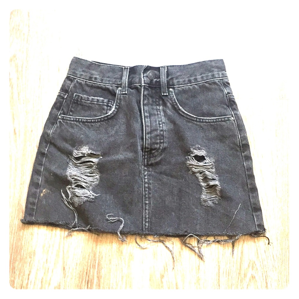 Black Jean Skirt